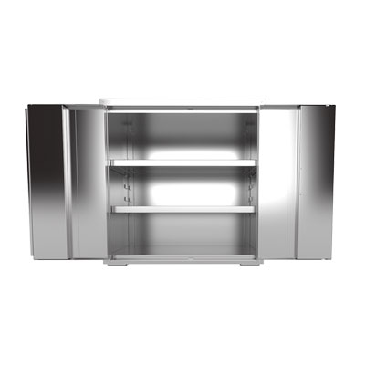 Stainless Steel Cabinet with Paddle Latch Handle - 36"W x 18"D x 73"H