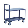 2 Shelf Low Profile Cart w/ Straight Handle, 18' Wide