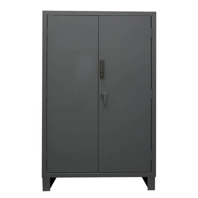 Heavy Duty Solid Door Cabinet with Electronic Access Control - 48"W x 24"D x 78"H