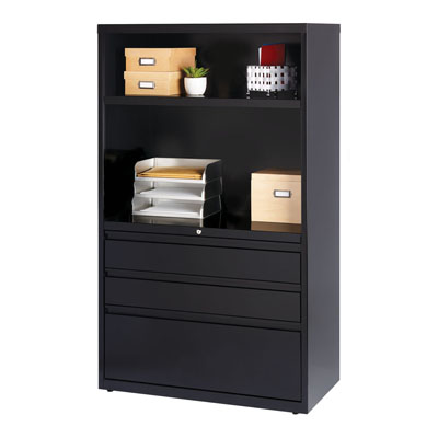 HL8000 Series Box/Box/File Lateral File and Bookcase Combo, 36" Wide