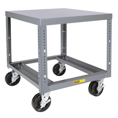7 Gauge, Adjustable Height, Mobile Machine Table (3,600 lbs. Capacity)