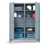 Double Shift Cabinet w/ 8 Drawers & 3 Shelves, 60"W x 24"D x 78"H