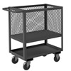 4 Sided Low Deck Mesh Truck w/ 5' Polyolefin Casters (1,400 lbs. Capacity)