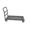 Perforated Platform Truck with 6' Mold-On Rubber Casters, Lips Down (2,000 lbs. capacity)