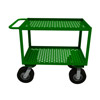 Perforated Garden Cart, 2 Shelves, 10' Pneumatic Casters