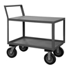 Low Deck Service Cart, 8' Semi-Pneumatic Cstrs