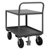 Low Deck Service Cart w/ 8' Semi-Pneumatic Casters & Floor Lock (2,400 lbs. Capacity)