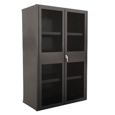 Model DJ, 14 Gauge Cabinet with Shelves & Clearview Doors - 36"W x 24"D x 78"H