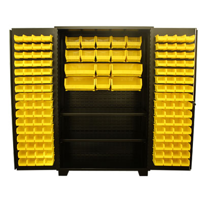 Model DX, 14 Gauge Bin & Shelf Cabinet - 48'W x 24'D x 78'H