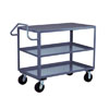 EF360 - 3 Shelf Ergonomic Handle Reinforced Steel Cart, 30" Wide, 2,400 lb. Capacity