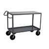 EN360- 2 Shelf Ergonomic Handle Reinforced Steel Cart, 30" Wide, 4,800 lb. Capacity