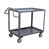 2 Shelf Ergonomic Handle Steel Service Cart, 36" Wide