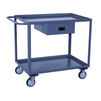 Specialty Service Cart w/ 2 Shelves & 1 Drawer, 30" Wide