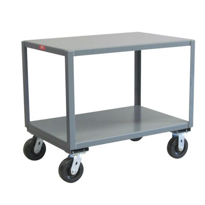 2 Shelf Reinforced Mobile Table, 2,400 lb. Capacity, 36' Wide