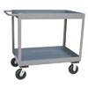 3" Deep Lipped Reinforced Service Cart w/ 2 Shelves, 18" Wide, 2,400 lb. Capacity
