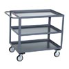 SC124 - 3 Shelf Steel Service Cart w/ Standard Handle, 18" Wide