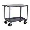 2 Shelf Steel Reinforced Service Cart w/ Standard Handle, 36' Wide, 2,400 lb. Capacity