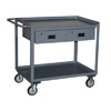 Two Shelf Service Cart w/ 2 Drawers, 24'W