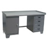 Heavy Duty Workdesk with 4 Drawers and 1 Cabinet