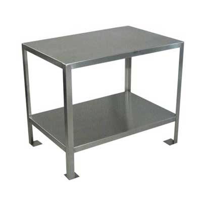 Stainless Steel Work Stand with 2 Shelves, 18" Deep