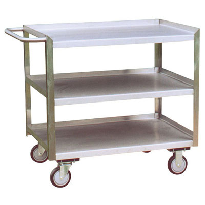 XY130 - Stainless Steel 3 Shelf Service Cart w/ Flush Right Side, 18" Wide