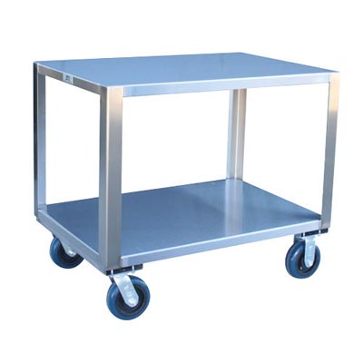 Stainless Steel Transfer Cart w/ Steel Rigs & 6" Urethane Casters, 24" Wide