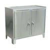 Stainless Steel Work Height Cabinet w/ 2 Doors, 36"W x 18"D