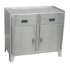Stainless Steel Work Height Cabinet w/ 2 Doors & 2 Drawers, 36"W x 18"D