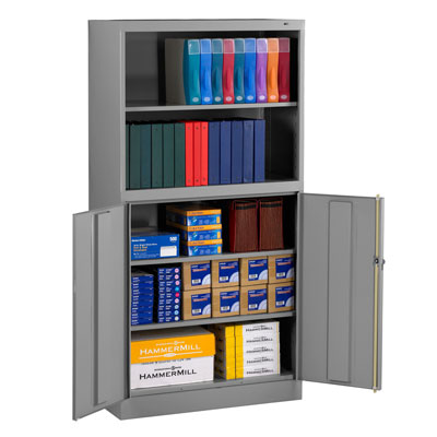 Storage Cabinet/Bookcase Combination - 36'W x 18'D x 72'H