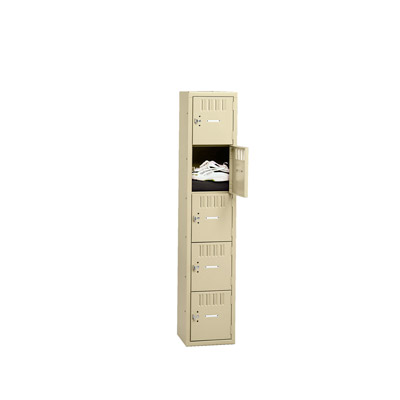 BS5-151512-A- 5 High Box Locker w/o Legs, 15"W (Assembled)
