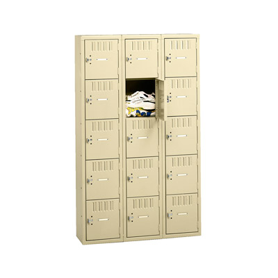 5 High Box Locker - Three Wide, 45"W (Assembled)