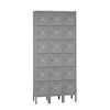 6 High Box Locker - Three Wide w/ Legs, 36'W (Assembled)