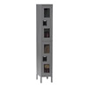 Double Tier C-Thru Locker w/ Legs, 12'W (Assembled)