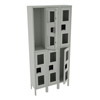 Double Tier C-Thru Locker - Three Wide w/ Legs, 36'W (Assembled)