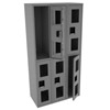 Double Tier C-Thru Locker w/o Legs, 36'W (Assembled)