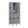 Double Tier Locker - Three Wide w/ Legs, 36'W (Assembled)
