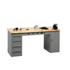 Electronic Workbench With Compressed Top And Modular Pedestals