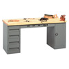 Electronic Workbench With Maple Top And Modular Pedestals