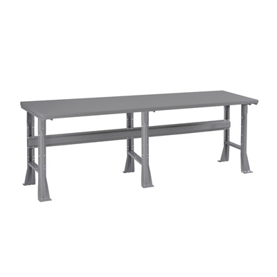 Flared Leg Workbench with Steel Top