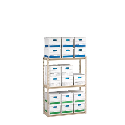 ZA693060-3D- Z-Line Archive Shelving Unit With Decking, 69"W