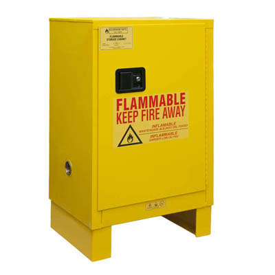 Flammable Safety Cabinet with Legs, 12 Gallons (45L) - 23"W x 18"D