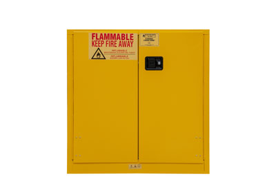 Flammable Safety Cabinet, 30 Gallons (114L), Manual Close Doors