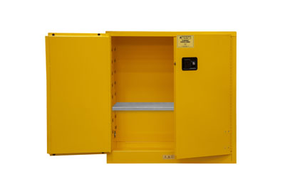 Flammable Safety Cabinet, 30 Gallons (114L), Manual Close Doors