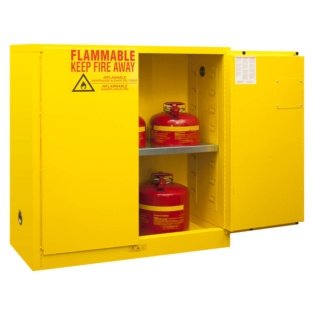 Flammable Safety Cabinet, 30 Gallons (114L) - 43'W x 18'D