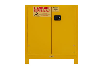 Flammable Safety Cabinet with Legs, 30 Gallons (114L)