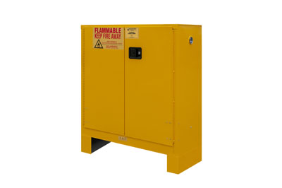 Flammable Safety Cabinet, Legs, 30 Gallons (114L), Manual Close Doors