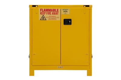 Flammable Safety Cabinet with Legs, 30 Gallons (114L), Self Closing Doors