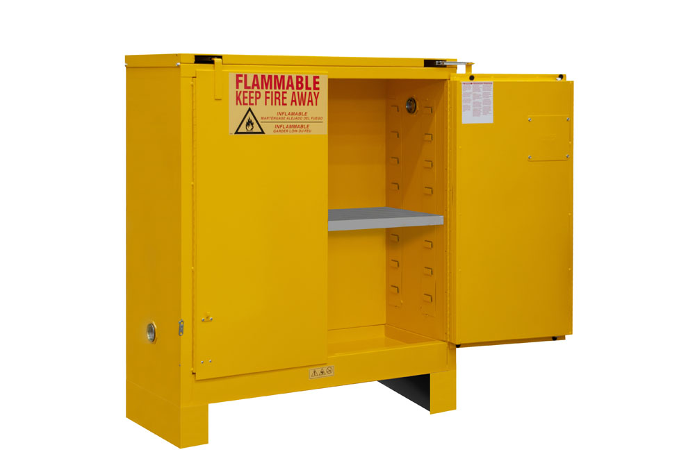 Flammable Safety Cabinet with Legs, 30 Gallons (114L), Self Closing Doors