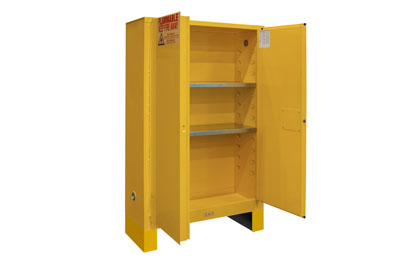 Flammable Safety Cabinet with Legs, 45 Gallons (170L), Manual Closing Doors