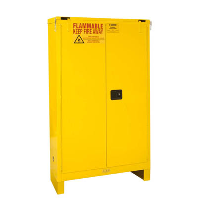 Flammable Safety Cabinet with Legs, 45 Gallons (170L) - 43'W x 18'D x 72-3/8'H
